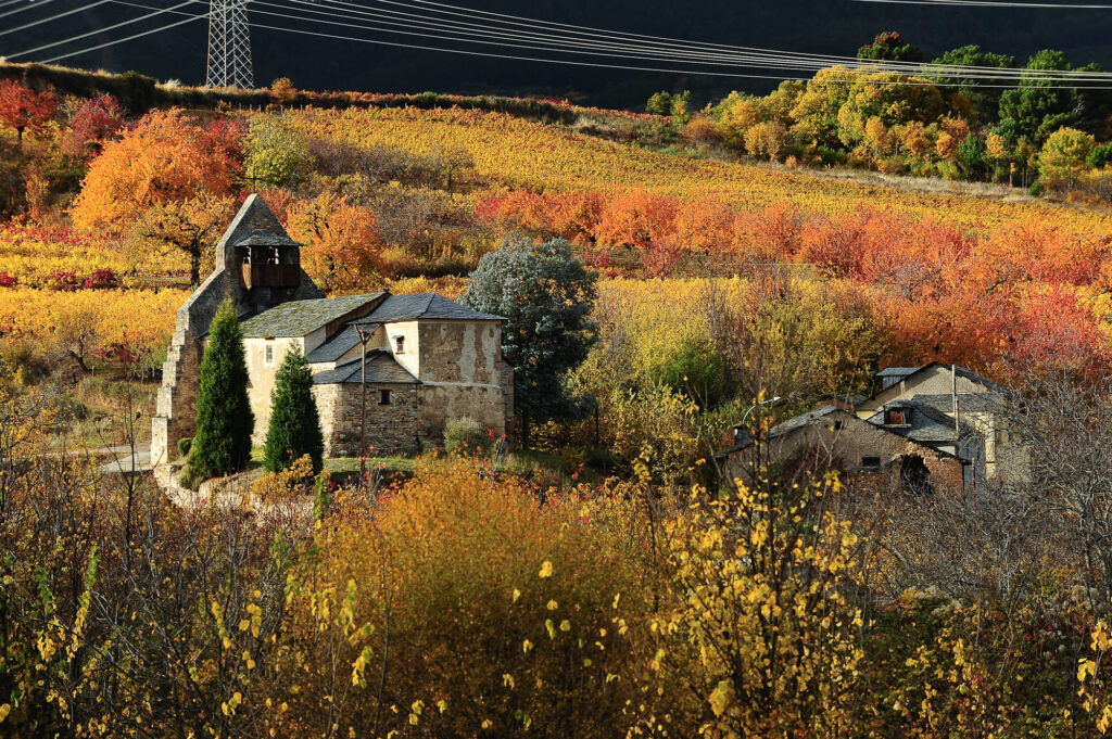 Iglesia de Pieros, una de las localidades donde Puerta del Viento cuenta con viñedos ecológicos para la elaboración de su vino sin sulfitos